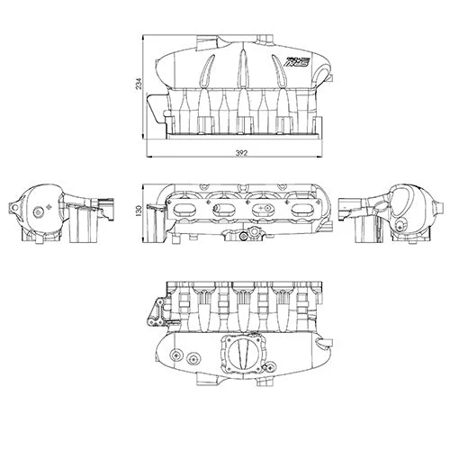 SPA TURBO 2.0L TSI / FSI T3 Twin Scroll Turbo Exhaust Manifold Transverse Engines + Aluminum intake manifold - NEW VERSION - Image 12