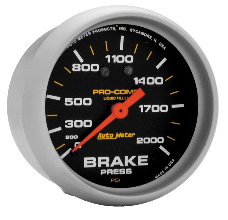 2-5/8" BRAKE PRESSURE, 0-2000 PSI, MECHANICAL, LIQUID FILLED, PRO-COMP