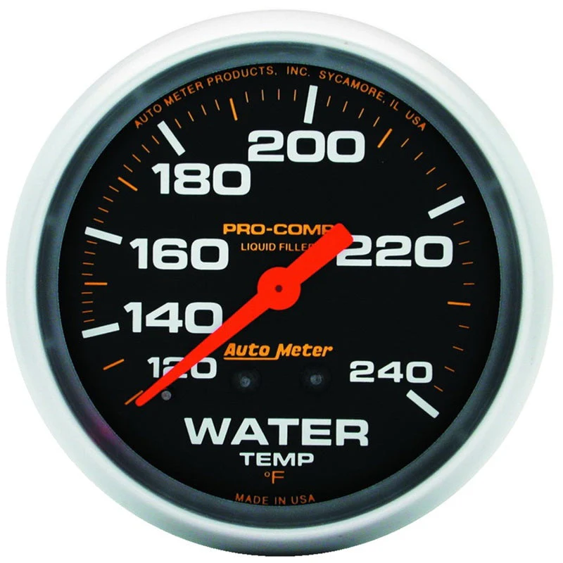 2-5/8" WATER TEMPERATURE, 120-240 °F, 6 FT., MECHANICAL, LIQUID FILLED, PRO-COMP