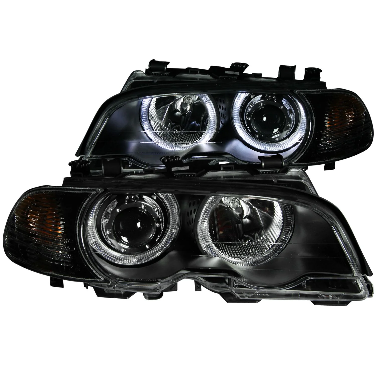 ANZO BMW E46 3-Series 2-Door Projector Headlights w/ LED Halo