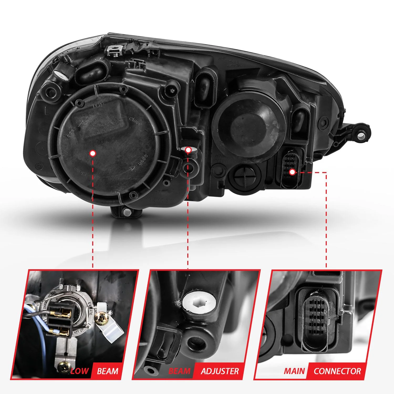 ANZO VW MK5 Jetta/GTI/Rabbit Crystal Headlights - Image 5