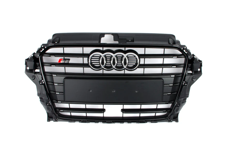 AUDI OEM Euro S3 Black Optik Grille - Pre-Facelift for Cars with Adaptive Cruise Control - CLEARANCE