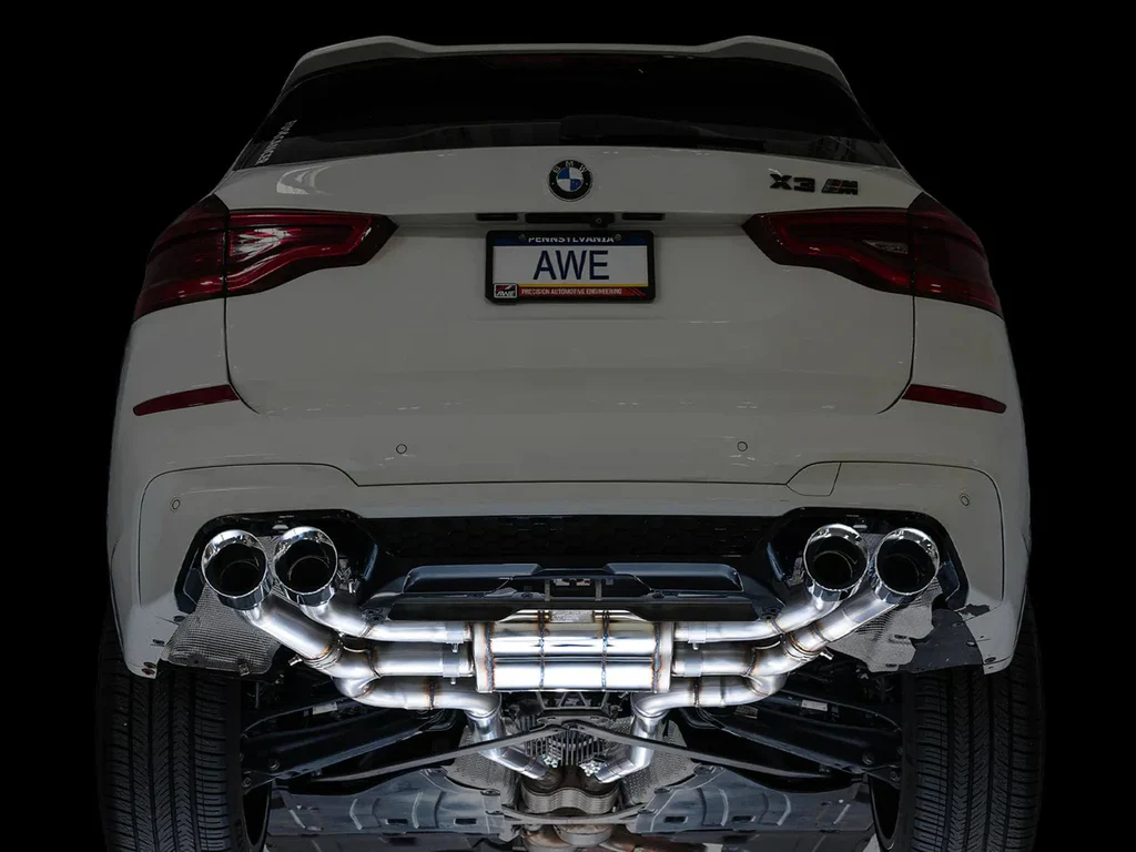 AWE SwitchPath™ Axle-back Exhaust for BMW F97 X3M AWD - Chrome Silver Tips - Image 5
