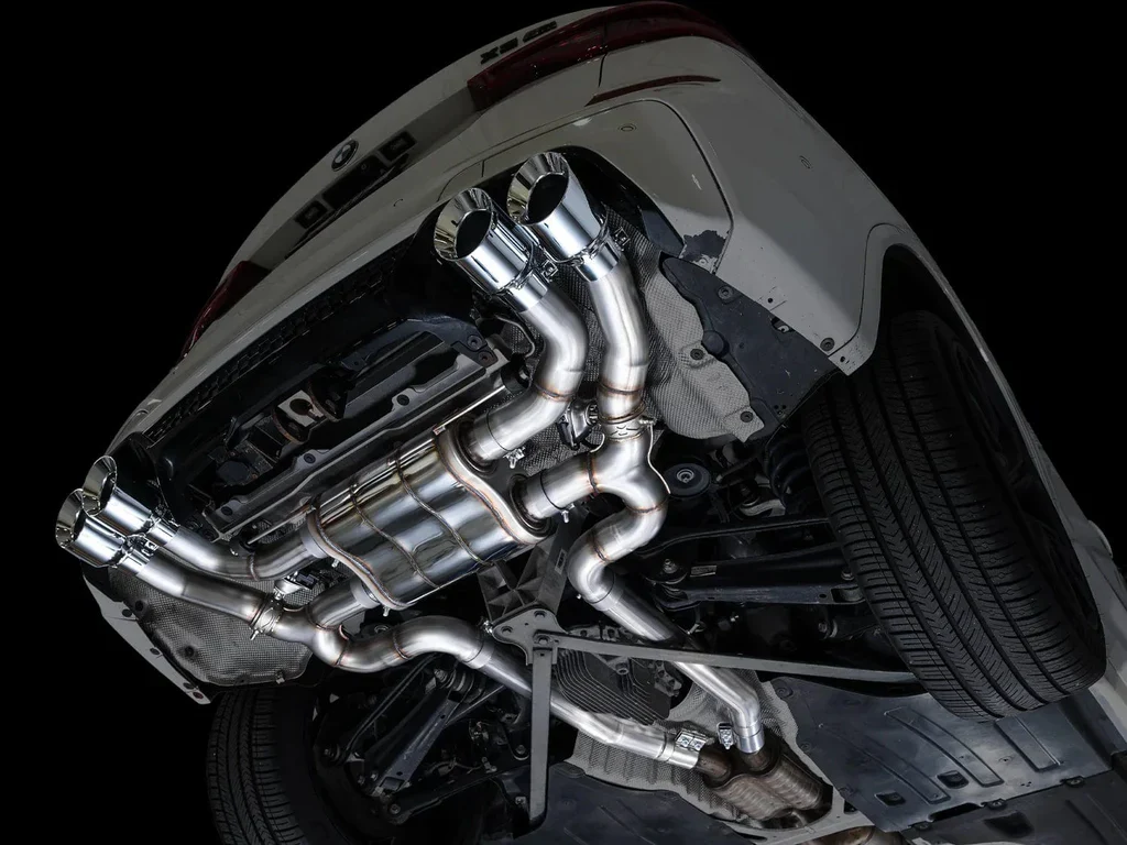 AWE SwitchPath™ Axle-back Exhaust for BMW F97 X3M AWD - Chrome Silver Tips - Image 7