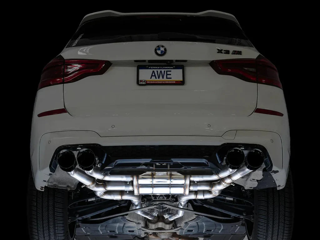 AWE SwitchPath™ Axle-back Exhaust for BMW F97 X3M AWD - Diamond Black Tips - Image 5