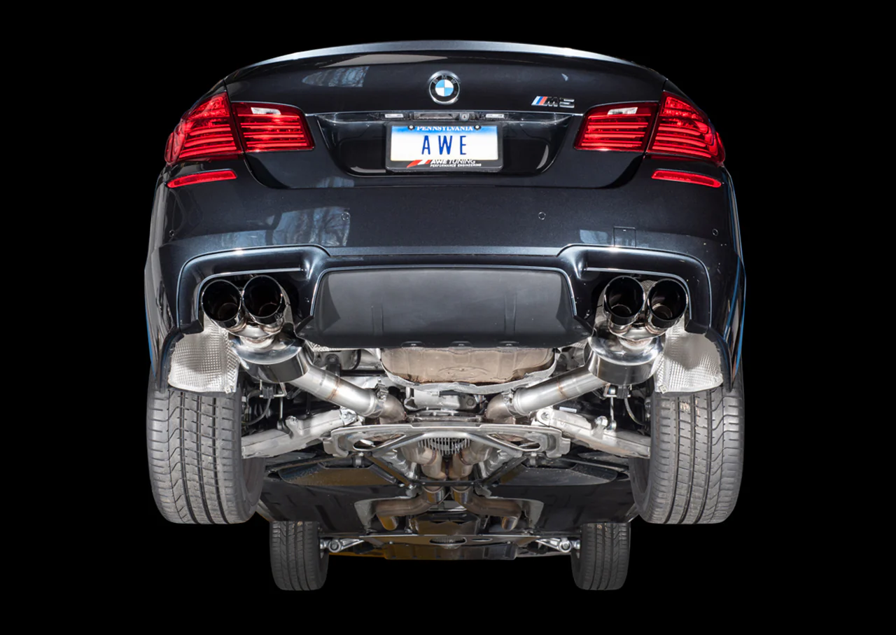 AWE Touring Edition Axle Back Exhaust for BMW F10 M5, Diamond Black Tips - Image 5