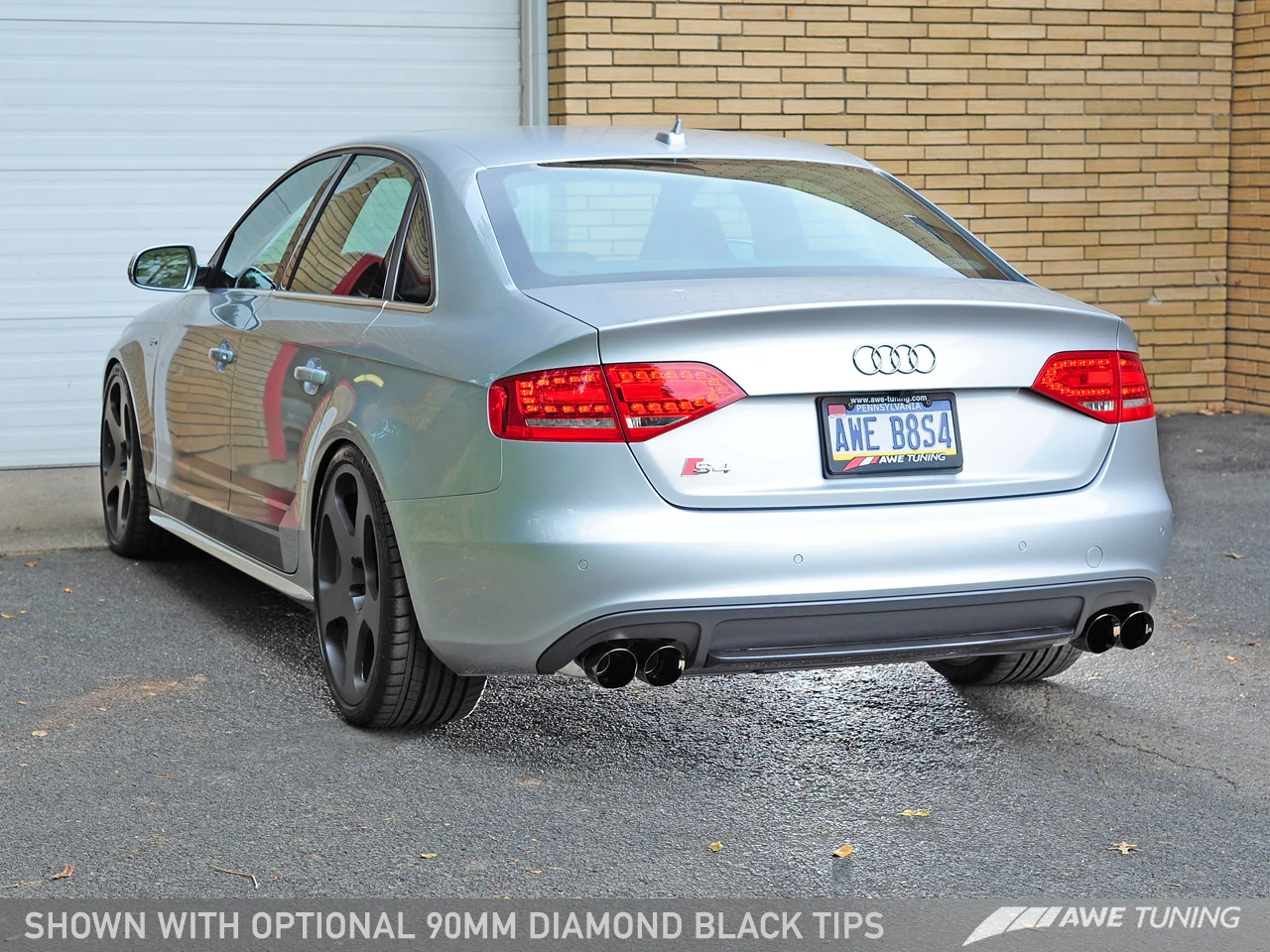 AWE Touring Edition Exhaust for Audi B8 S4 3.0T - Diamond Black Tips (90mm) - Image 3