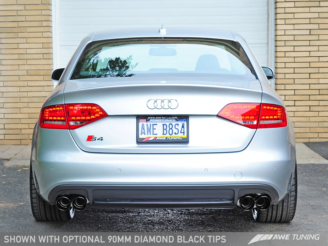 AWE Touring Edition Exhaust for Audi B8 S4 3.0T - Diamond Black Tips (90mm) - Image 5