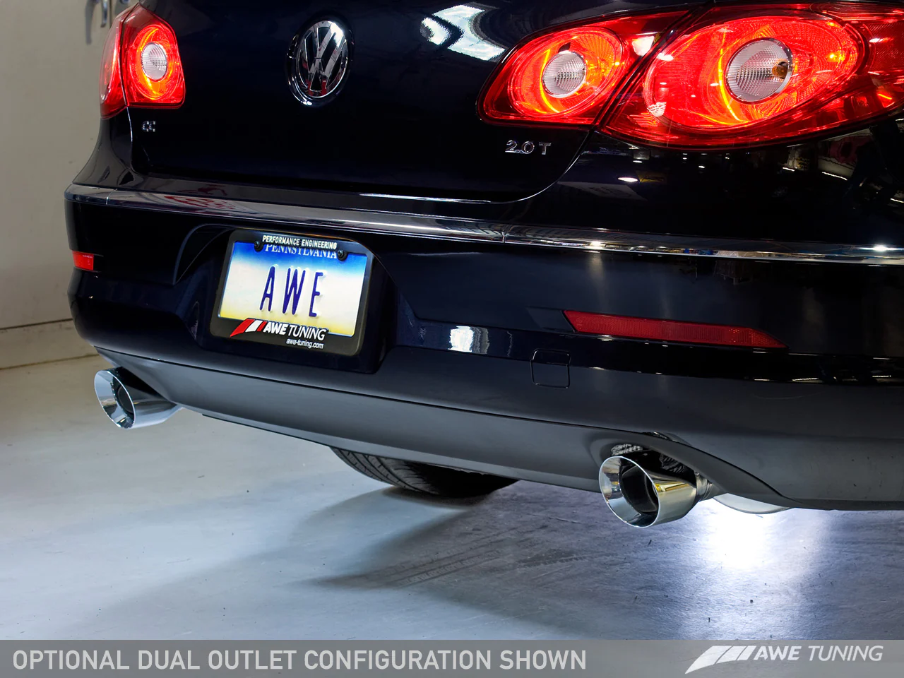 AWE Touring Edition Exhaust for VW CC 2.0T - Dual Outlet - Chrome Silver Tips - Image 6