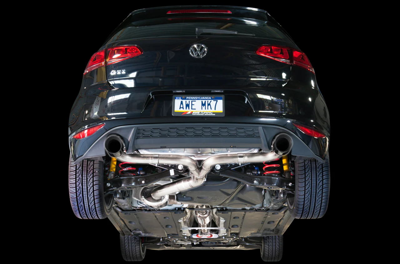 AWE Touring Edition Exhaust for VW MK7 GTI - Diamond Black Tips - Image 2
