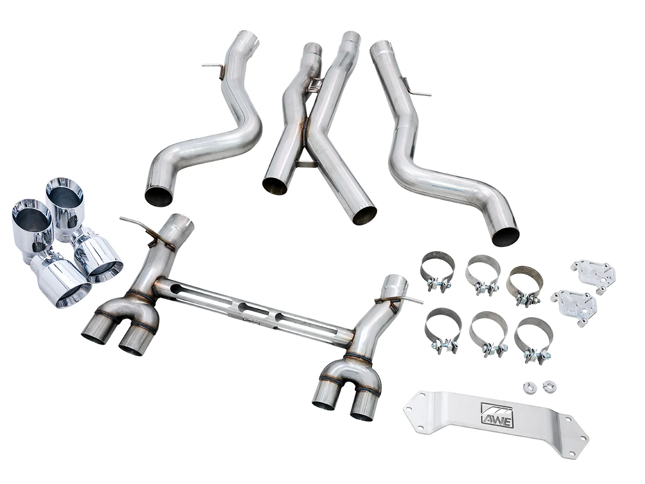 AWE Track Edition Catback Exhaust for BMW F8X M3/M4 - Chrome Silver - Image 8
