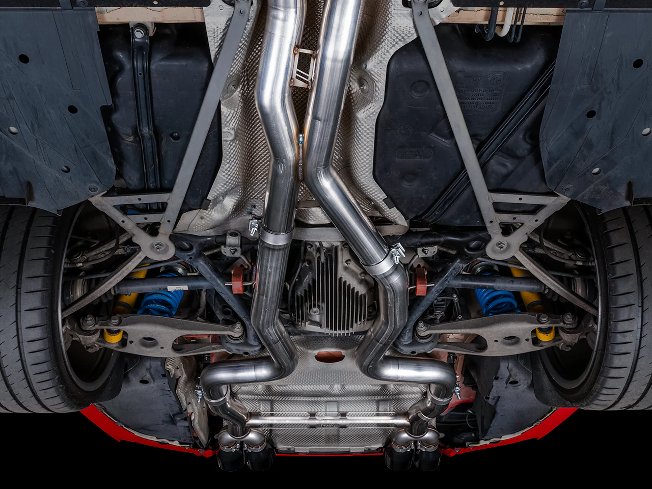 AWE Track Edition Catback Exhaust for BMW F8X M3/M4 - Diamond Black - Image 4