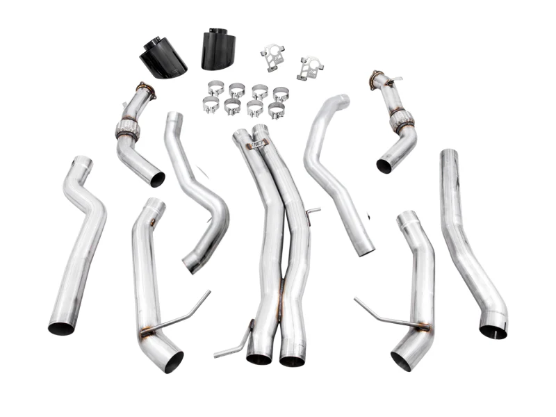 AWE Tuning Audi B9.5 RS5 Sportback Non-Resonated Track Edition Exhaust - RS-Style Diamond Blk Tips - Image 3