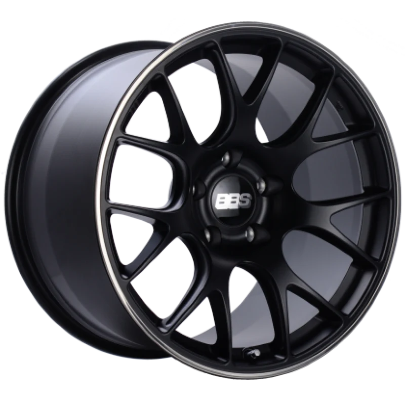 BBS CH-R 19x9.5 5x112 ET45 Satin Black Polished Rim Protector Wheel -82mm PFS/Clip Required