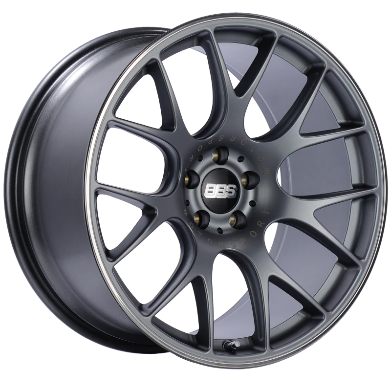 BBS CH-R 20x10.5 5x112 ET25 Satin Titanium Polished Rim Protector Wheel -82mm PFS/Clip Required