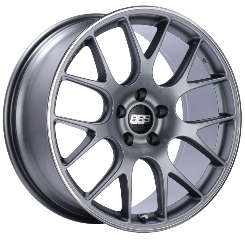BBS CH-R 20x9 5x120 ET29 Satin Titanium Polished Rim Protector Wheel -82mm PFS/Clip Required