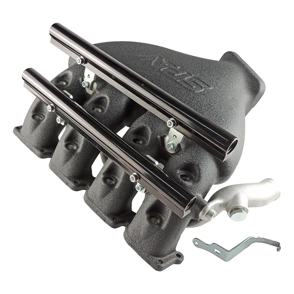 SPA TURBO Cast Aluminum Intake Manifold for longitudinal VW/AUDI 1.8T with 8 injectors Fuel Rail Kit (without throttle bolt holes) Black - PRE SALE
