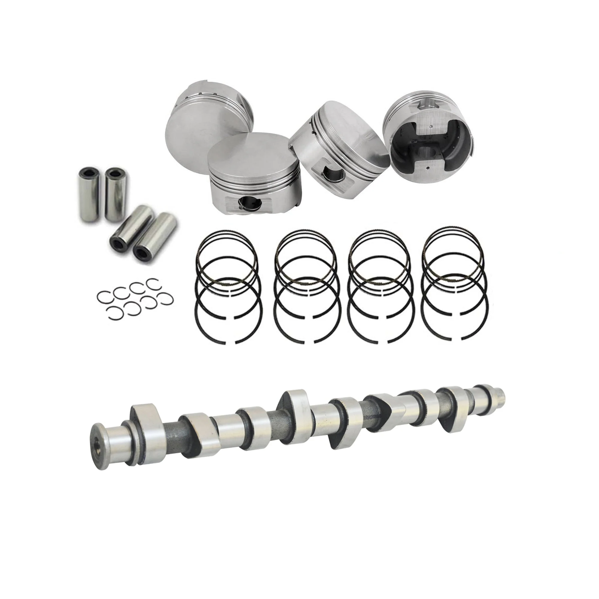 SPA TURBO Forged flat top piston and rings set 83.5mm VW 2.0L 8V + Application solid tappets performance camshaft