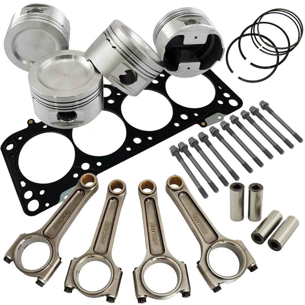 SPA TURBO Forged piston and Connecting rod kit + 118mm head stud + MLS decompression Head Gasket 1.5mm for VW 1.8 8V (83,75mm) 1000hp