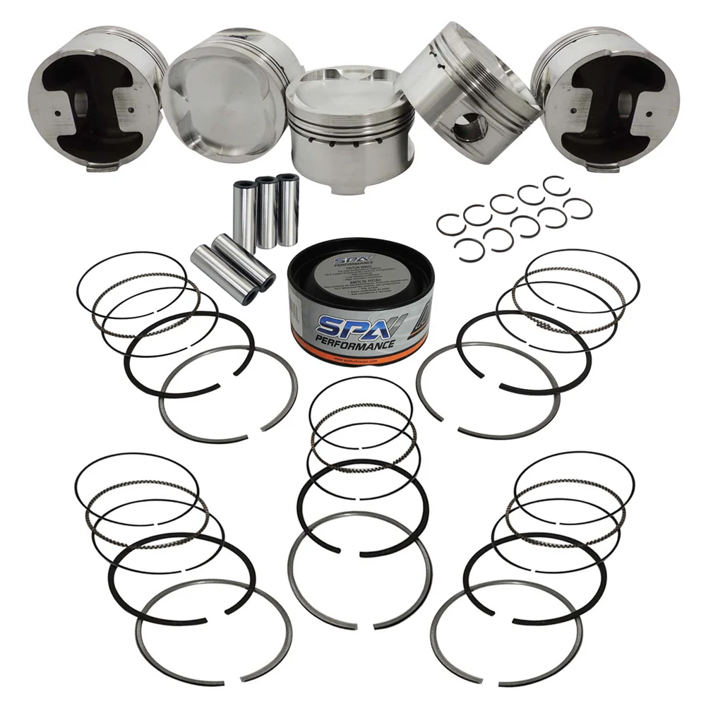SPA TURBO Forged piston and rings set 83.5mm + 144mm x 20mm High Performance Basic Connecting Rod Set 7/16" bolt (1100hp) for Fiat/Lancia inline 5cyl 20V - Image 2