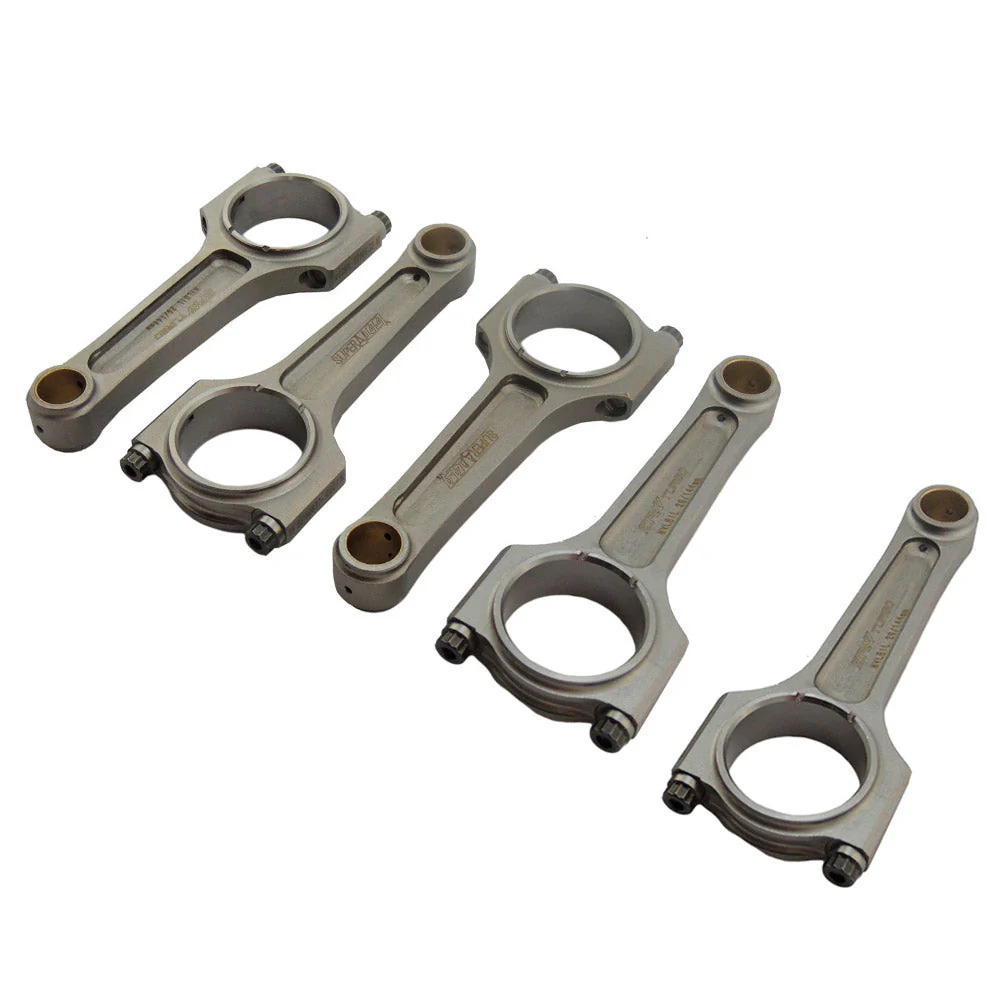SPA TURBO Forged piston and rings set 83.5mm + 144mm x 20mm High Performance Basic Connecting Rod Set 7/16" bolt (1100hp) for Fiat/Lancia inline 5cyl 20V - Image 4