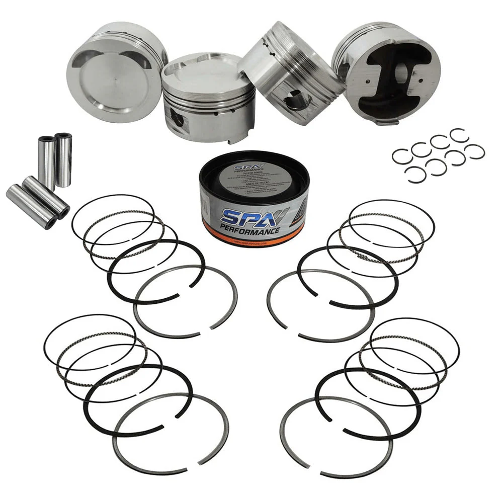 SPA TURBO Forged piston and rings set 83mm VW 2.0L 16V ABF + Decompression Head Gasket Spacer - 1.5mm + 136mm head stud set - Image 2