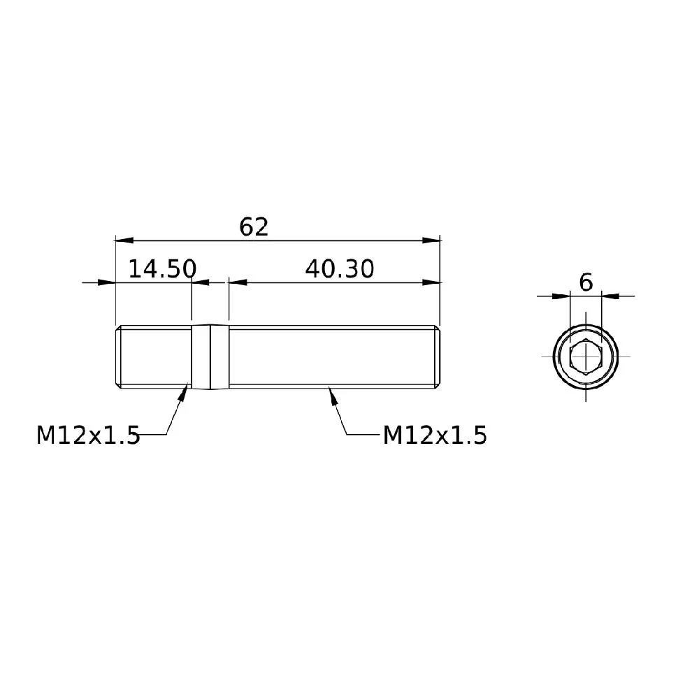 SPA TURBO FORGED WHEEL STUD COMPETITION TYPE 62mm M12x1.5 – Pack of 16 - Image 6