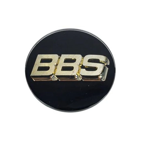 Genuine BBS CH / CH-R / CK / RX-II / COVZ033 Logo Caps (Black/Gold)