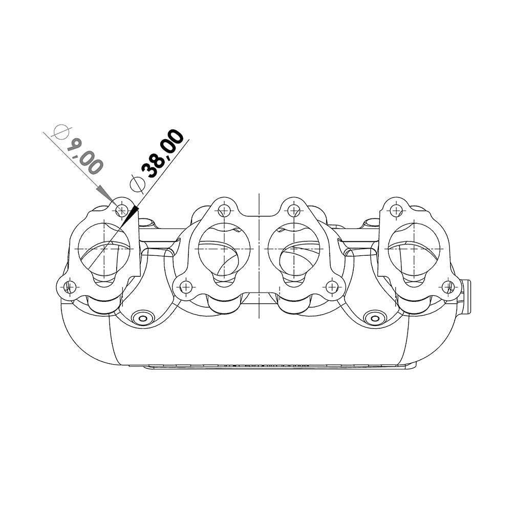 SPA TURBO INTAKE MANIFOLD VW 8V CROSS FLOW LONGITUDINAL - 8 INJECTORS - Image 10