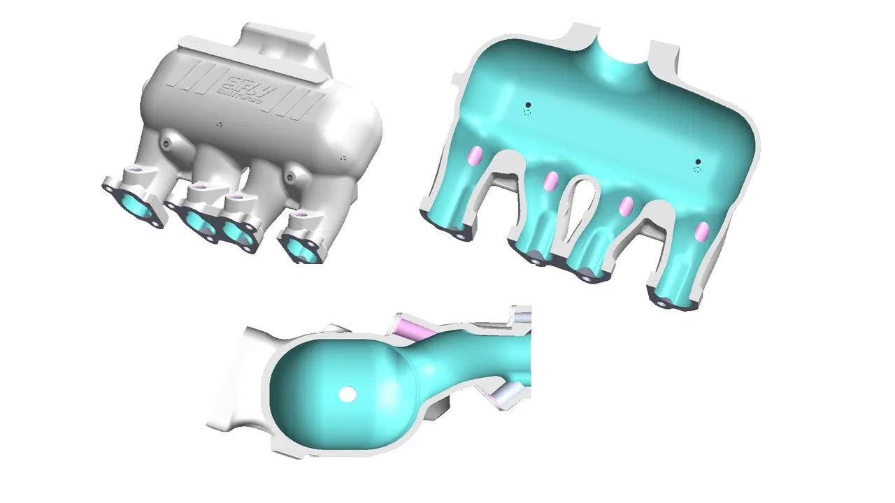 SPA TURBO INTAKE MANIFOLD VW 8V CROSS FLOW LONGITUDINAL - 8 INJECTORS - Image 11