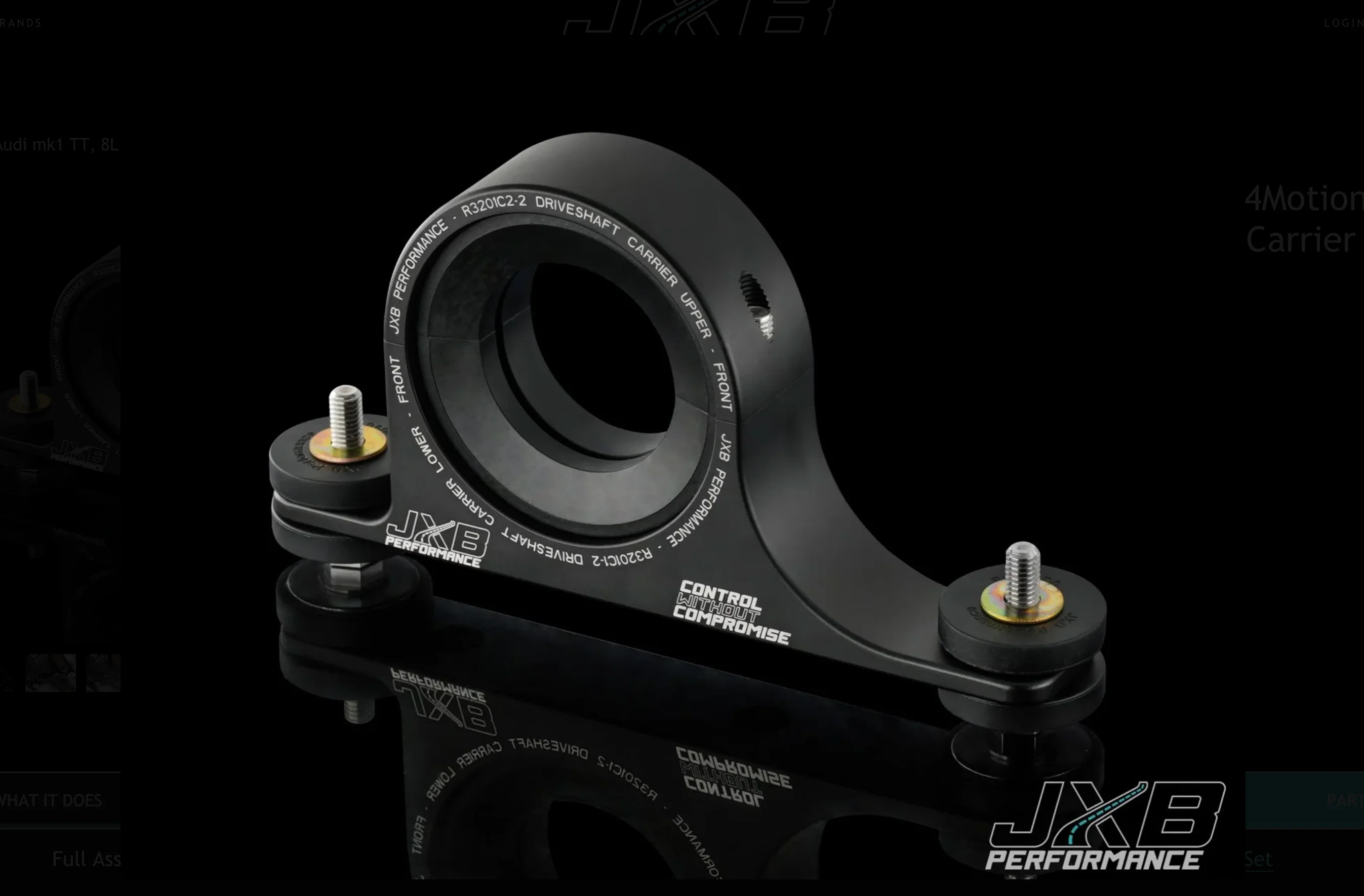 JXB Performance Driveshaft Center Support Bearing Carrier Upgrade - Audi Mk1 TT / VW Mk4 R32/Jetta 4Motion