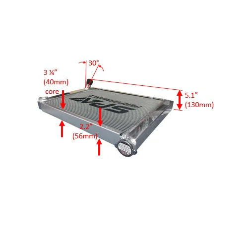 SPA TURBO Lightweight Late Model Radiator - Double Pass - 26.8" x 19.6" + Power Steering Tank Firewall Mount (Right Inlet) - Red Cap - Image 19