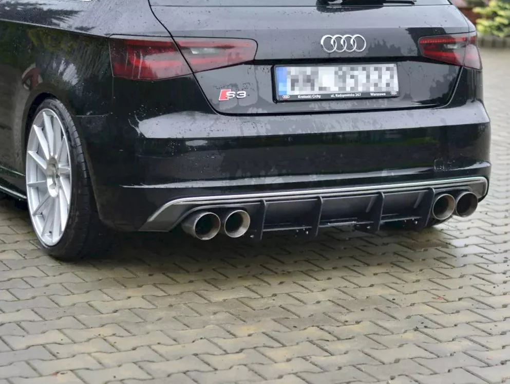 Maxton Design Audi A3/S3 S-Line 8V Hatchback/Sportback Rear Diffuser (Satin Black) - CLEARANCE - Image 2