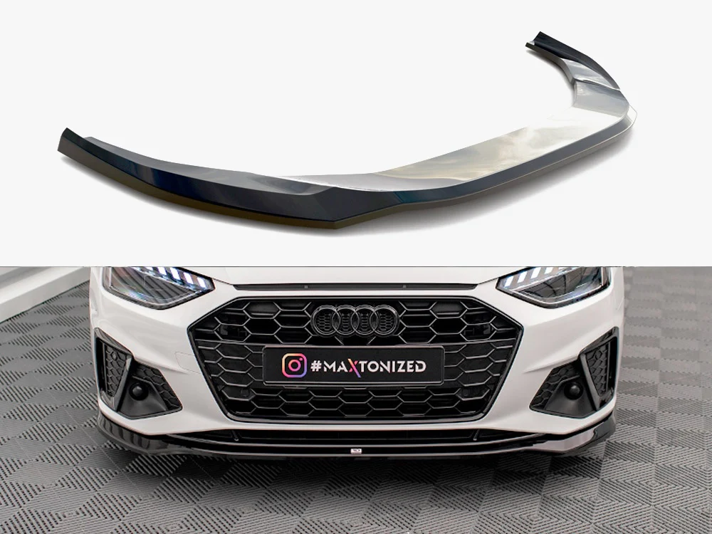 Maxton Design Side Front Splitter V2 - Audi B9 S4 / A4 S-Line (Facelift)