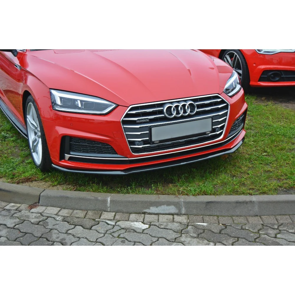 Maxton Desingn Front Splitter V.2 AUDI A5 F5 S-LINE (2017 - UP) - GLOSS BLACK - Image 3