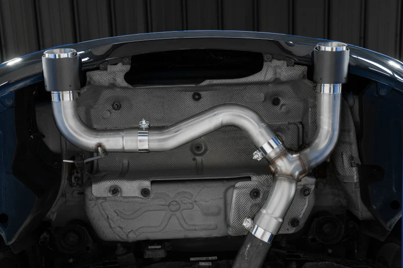 MBRP 17-21 BMW M240I 3.0L 3in Axle Back Dual Rear Exit w/ T304 SS Carbon Fiber Tips (Street Version) - Image 2