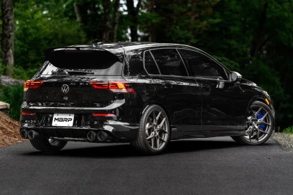 MBRP Volkswagen Golf R MK8 3" Cat-Back Quad Split Rear w/ Carbon Fiber Tips Valve Delete Exhaust - Image 3