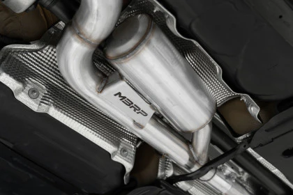 MBRP Volkswagen Golf R MK8 3" Cat-Back Quad Split Rear w/ Carbon Fiber Tips Valve Delete Exhaust - Image 4