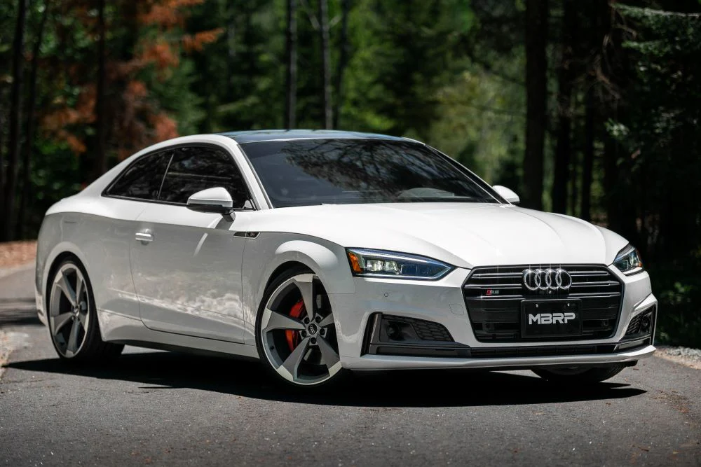MBRP Armor Pro Series 2.5" Resonator Back, Dual Rear with Carbon Fiber Quad Tips - 2018-2023 Audi S5 Coupe / S4 Sedan (3.0L) - Image 10