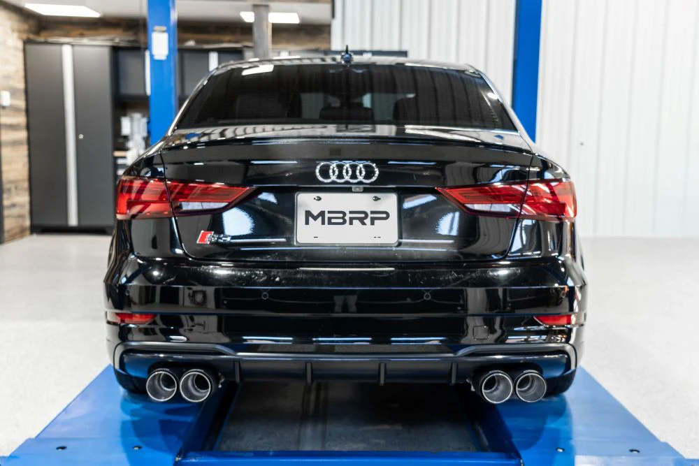 MBRP Armor Pro Series 3" Cat Back Exhaust, Quad Split Rear Exit w/ Carbon Fiber Tips (Active Exhaust) - Audi 8V S3 - Image 19