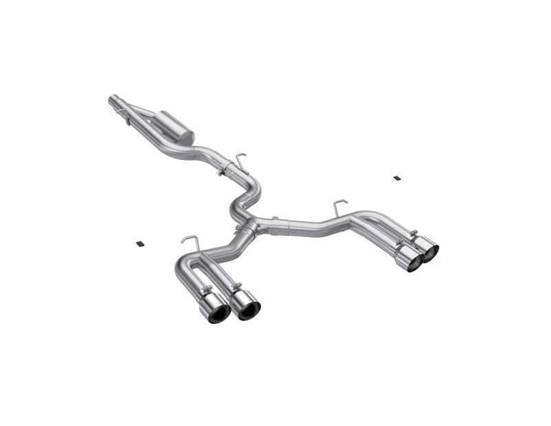 MBRP Armor Pro Series 3" Cat Back Exhaust, Quad Split Rear Exit w/ Stainless Steel Tips (Valve Delete) - Audi 8Y S3
