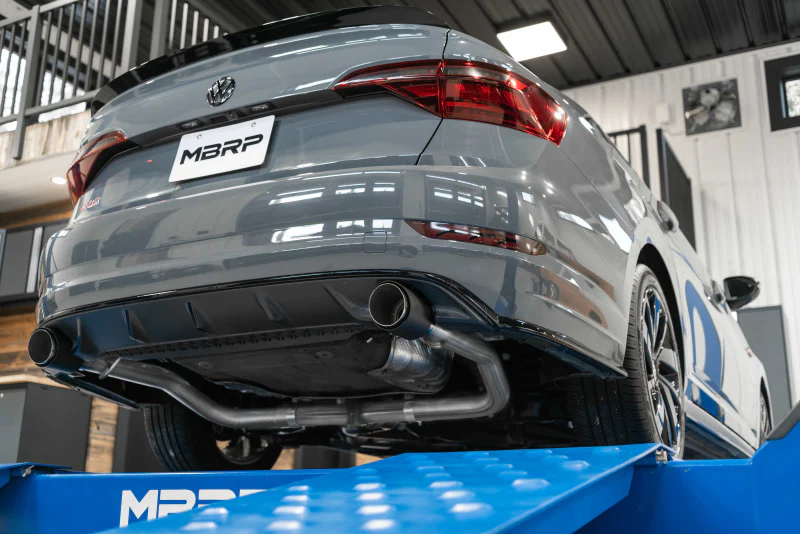 MBRP Exhaust 3" Cat Back, Dual Split Rear w/ Carbon Fiber Tips - (19-21 VW Jetta GLI) - Image 2