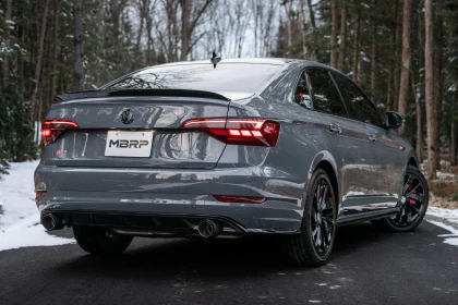 MBRP Exhaust 3" Cat Back, Dual Split Rear w/ Carbon Fiber Tips - (19-21 VW Jetta GLI) - Image 4