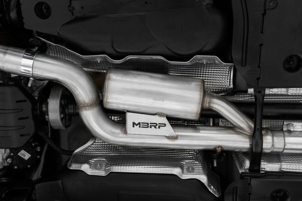MBRP Volkswagen Golf R MK8 3" Cat-Back Quad Rear Exit w/ Carbon Fiber Tips (Active Exhaust) - Image 6