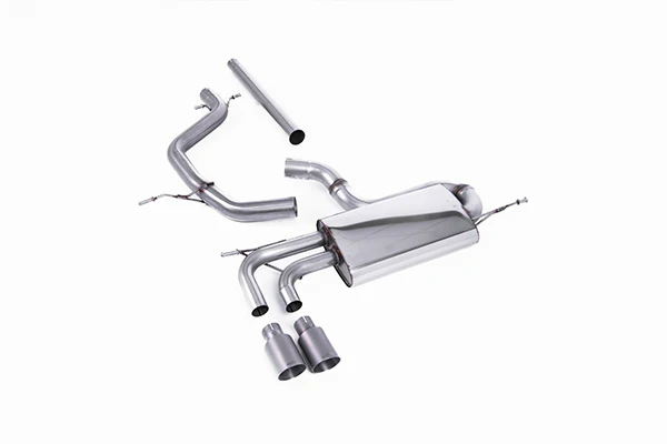 Milltek VW MK5 Golf 2.0 TDI Cat-Back Exhaust (Non-Resonated) - Titanium Tips