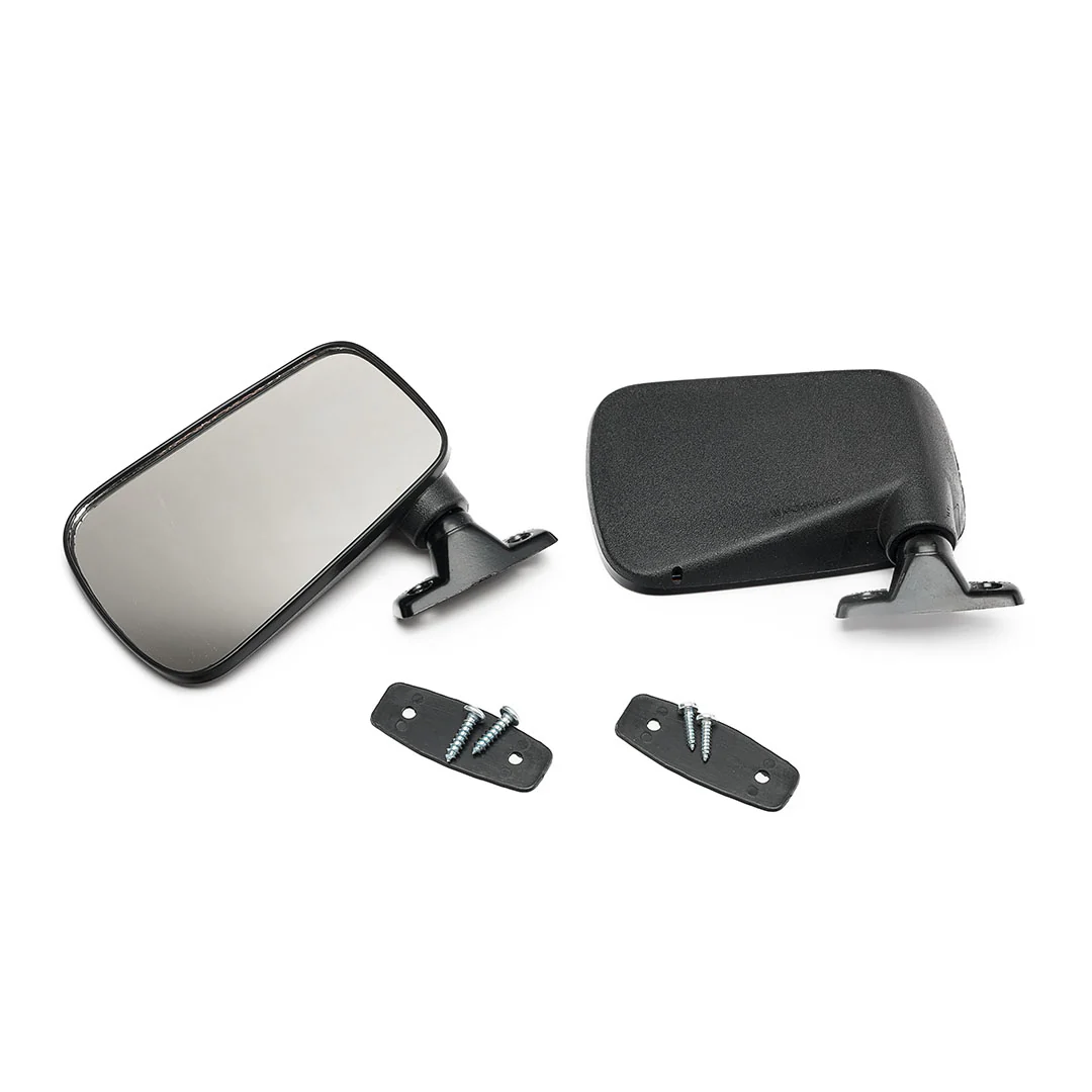 MK1 Flag Mirror Set - Black Plastic (Left & Right)