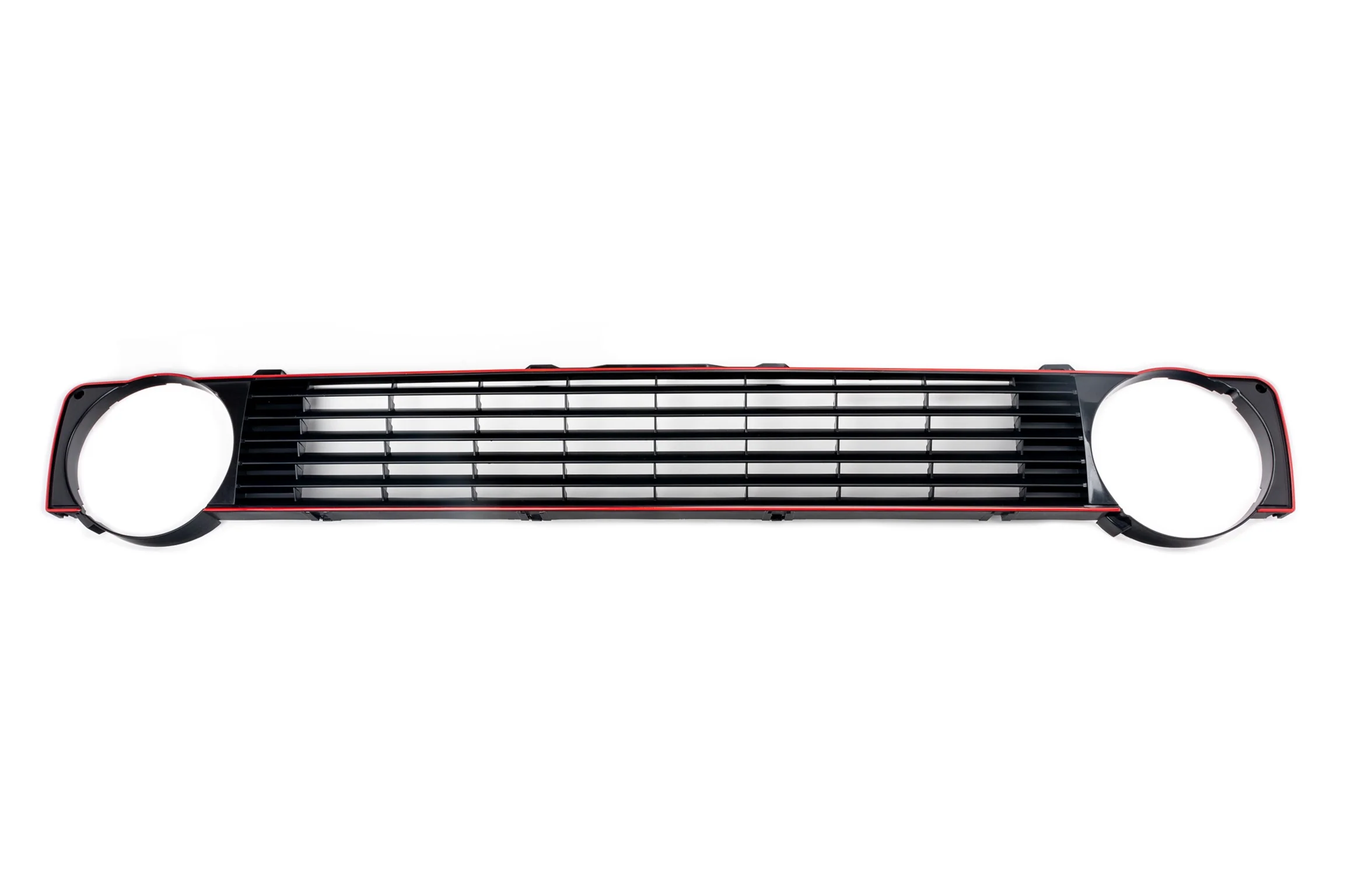 MK1 Single Round Red Stripe Badgeless Grille
