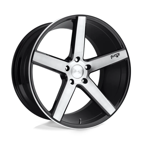 Niche M124 MILAN 20X8.5 5X112 ET34 GLOSS BLACK BRUSHED