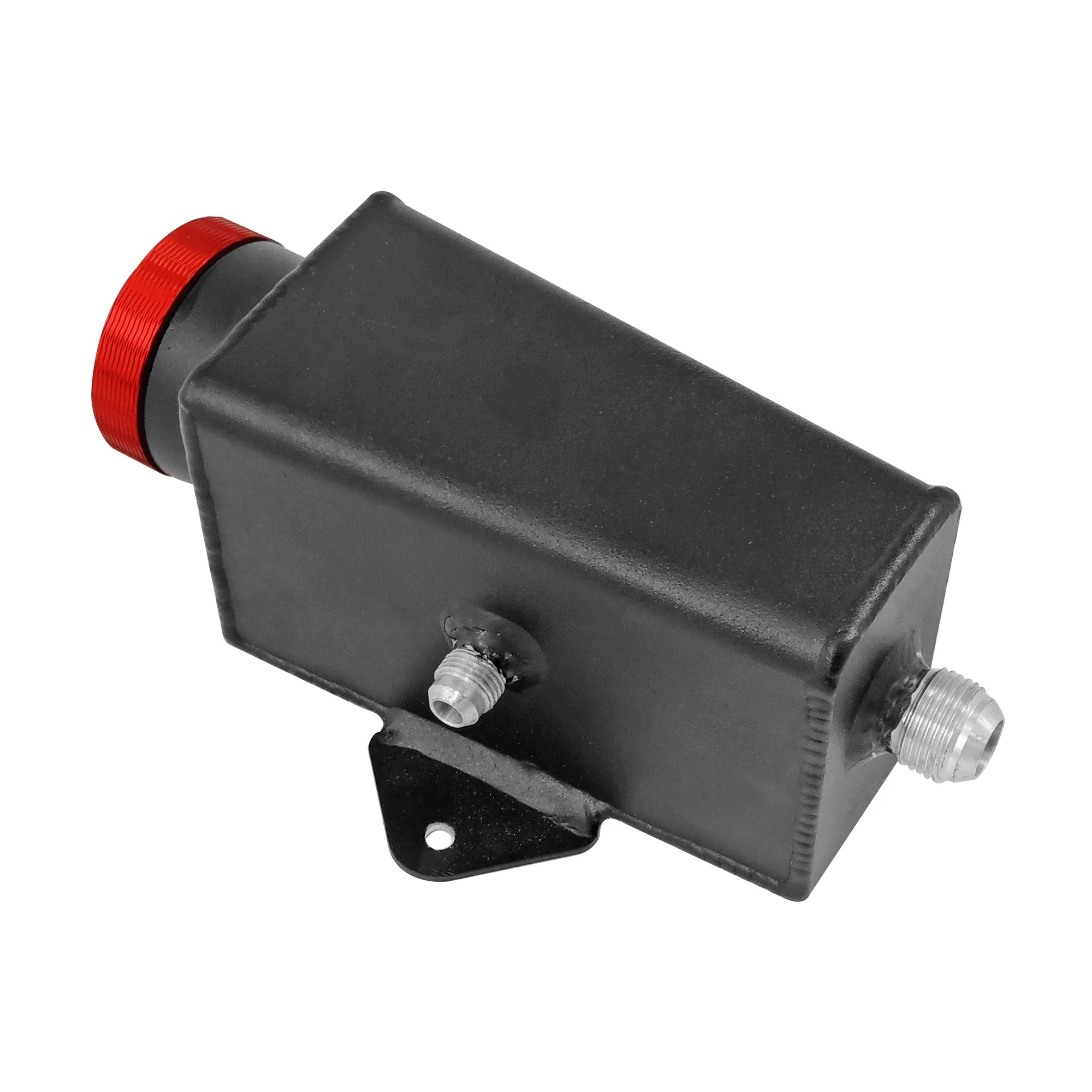 SPA TURBO Power Steering Tank Firewall Mount (Right Inlet) + Remote Fill Tank - Red Cap - Image 3
