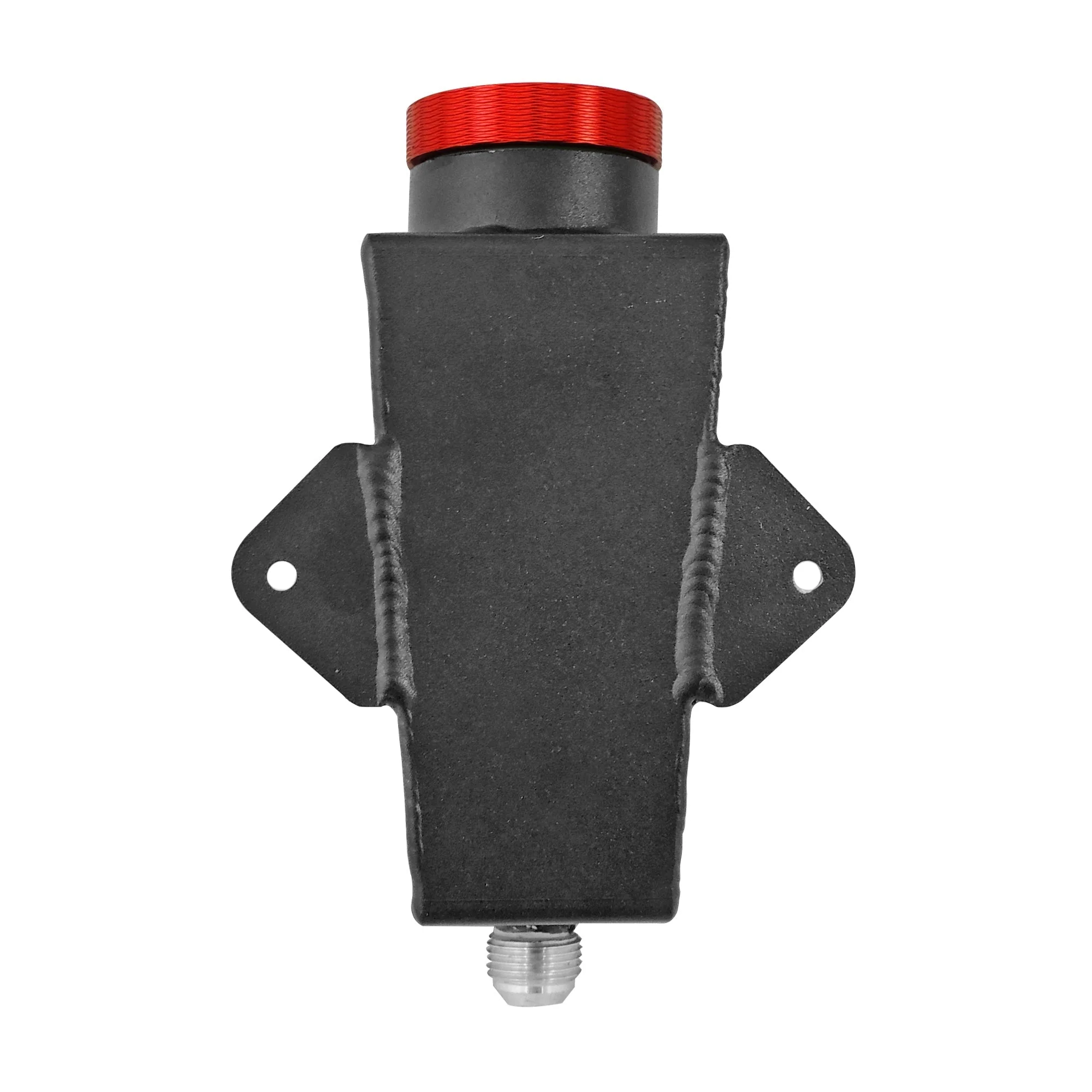SPA TURBO Power Steering Tank Firewall Mount (Right Inlet) + Remote Fill Tank - Red Cap - Image 4